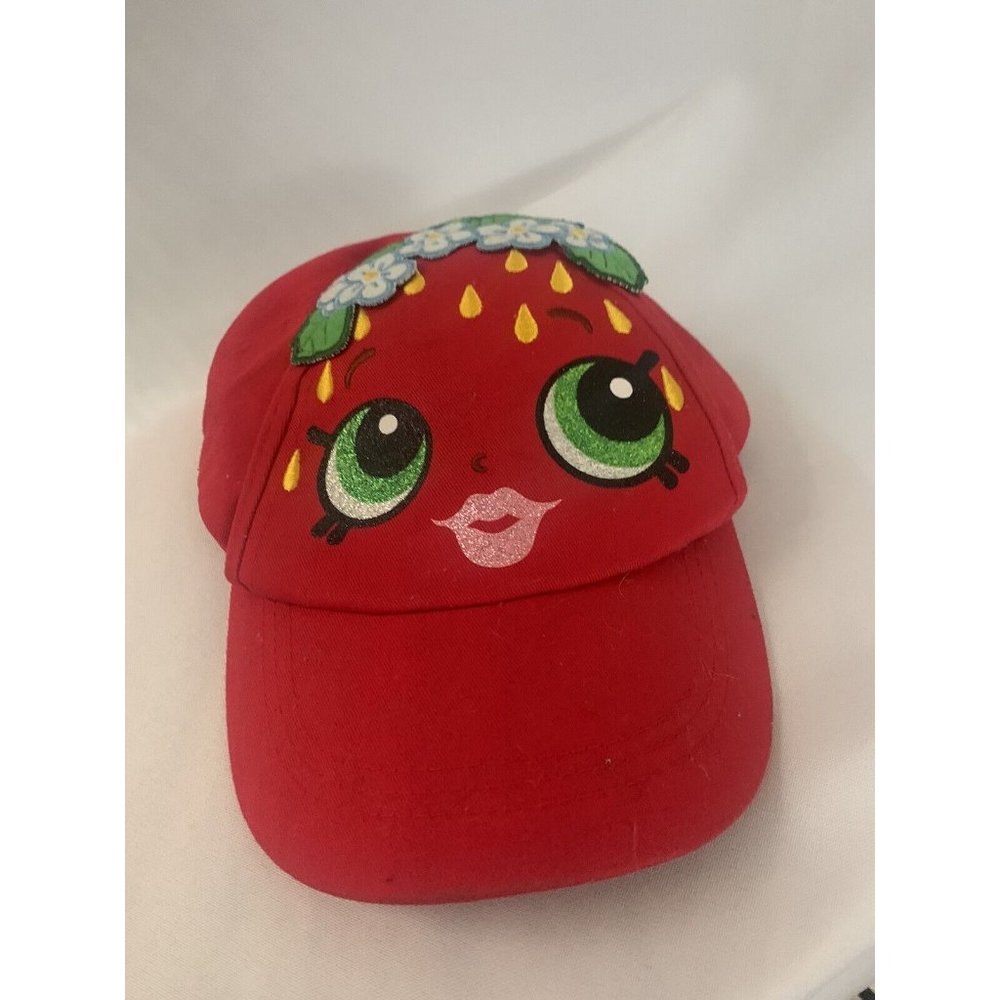 Shopkins Moose Red Embroidered Kids Adjustable One Size Hat Baseball Cap - Picture 1 of 4